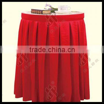 5 star hotel polyester table skirt for wedding use