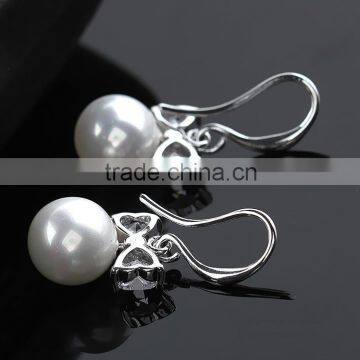 High Qulity Round Pearl With Butterlfy Zircon Gold Plated Earrings Elegant Fashion Bijoux Jewelry photo-5
