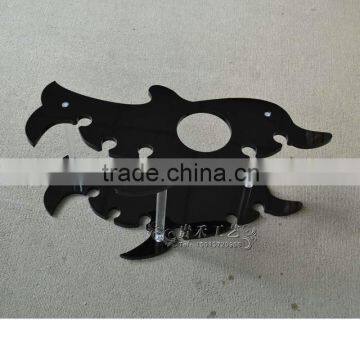 10mm Black Acrylic 3 Column Service Tray Wine Display Rack photo-5