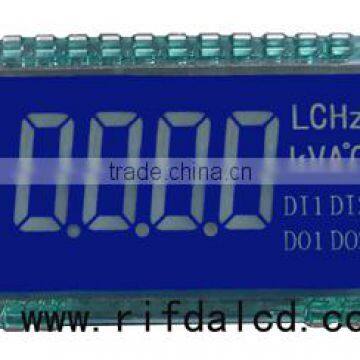 STN blue 7 segment lcd display 4 digit