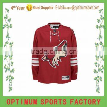 adult Red wolf ice hockey jersey to boy or adult