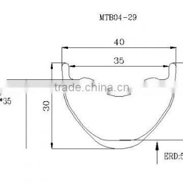 29er mtb rims 40mm carbon mountain bike rims 30mm deep