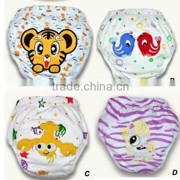 Embroidery Animal Patterned Designs Reusable Baby Trainer Pants