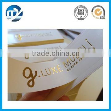 spot UV High-end Elegant Customized Gold Stamping Sticker for muesli