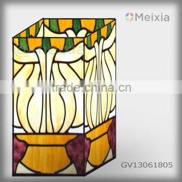 GV13061805 tiffany style stained glass vase for home decoration