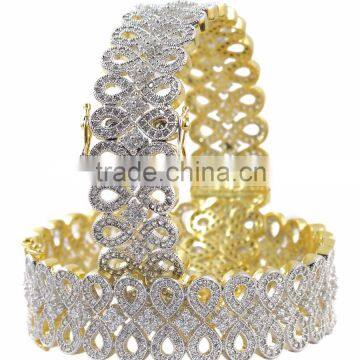 Indian Diamontic Wedding Openable Bangle Bracelet Kada