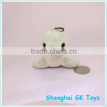 10cm Cute White Plush Seal Keychain