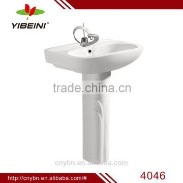 Bathroom ceramic colored pedestal basin bathroom sink