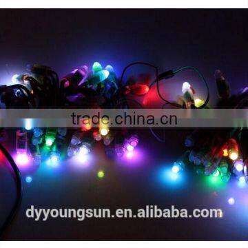 9mm WS2801 Led Pixel Module RGB a string Light Addressable, Chrismas light,IP68 waterproof 3pin,Green Wire,DC 5V,