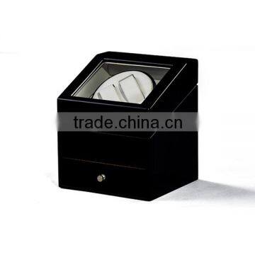 2+3 Slot Black Glossy Wooden China Safety Box Watch Winder