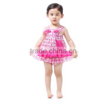 2016 baby girls floral swing top&bloomer set,wholesale newborn baby clothes