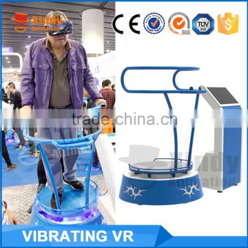 Zhuoyuan company 2016 hottest Vibrating standing VR 9d virtual reality simulation rides