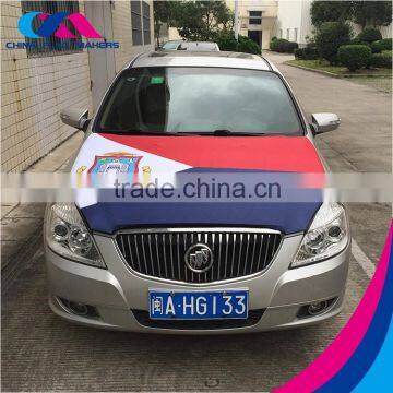 cheap custom logo advertising car flag engine hood cover