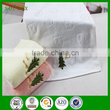 Wholesale velour cotton soft embroidery cutpile face towels