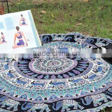 Indian Cotton Handmade Mandala Tapestry Dorm Decor Beach Throw Yoga Mat Bohemian Mandala Art