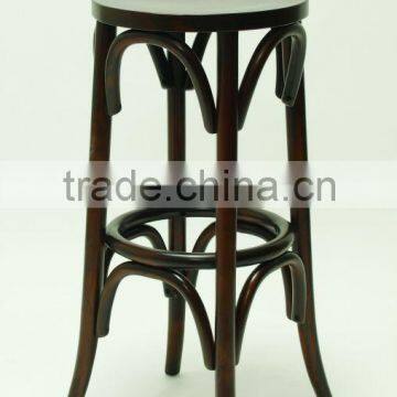 Wooden Round Bar Stool (CH-827A)
