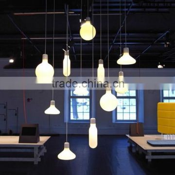 Glass Form Lamps White Form Suspension Lights for Construction Projects