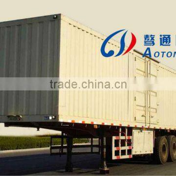 best selling cargo box house transport semi trailer,3 axles trailer cargo box,5 pairs of semi trailer door