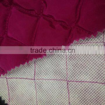 Embossed Embroidery Quilting Jacket Fabric,embossed Quilted Fabric photo-2