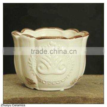 Light Weight Ceramic Plant Pot for Garden Decoration