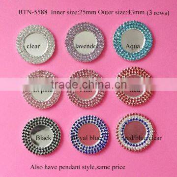 Hot selling factory price rhinestone bottle cap button in stock (btn-5588)