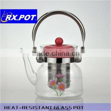 600B/1400B/2000B Glass Teapot with Built in Infuser Removable Filter