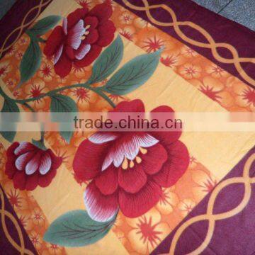 100% Polyester Flower Fleece Blanket
