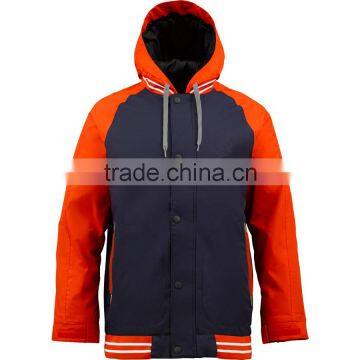 Men's Cotton Padded Varsity Jacket Hoody Drawstring