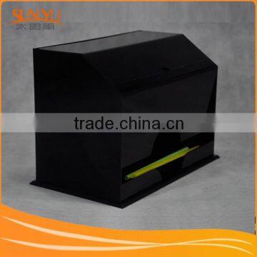 China factory price black acrylic straw box for customized