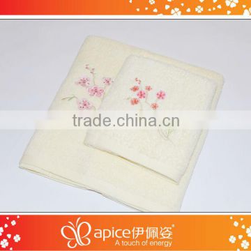 cotton embroidery terry yoga towel