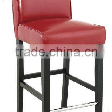 PU material solid wood frame bar stool chair- promotion low price hot sale (DO-6003A-1)