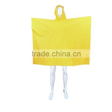 100% waterproof PVC polyester poncho raincoat