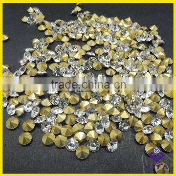 China Wholesale White Glass Point Back Rhinestone Chaton for Girl Dresses