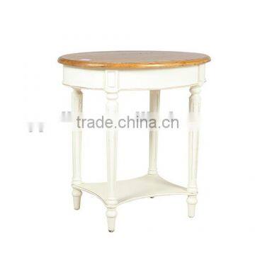 Round Top Solid Wood living room Side table