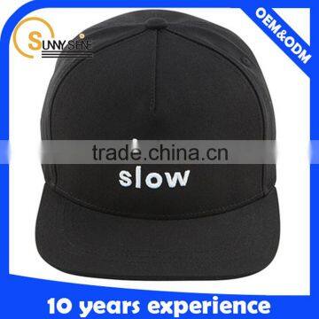 2016 New Production 100% Cotton Custom Snapback Cap Wholesale