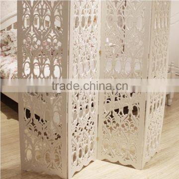 3 Door Chinese Antique Wood Carving Folding Screen photo-2