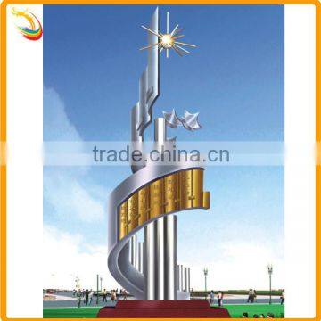 Modern Outdoor Art Work Stainless Steel Book Sculpture