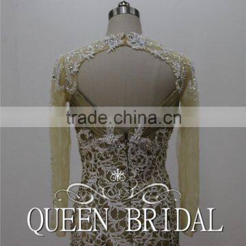 Real Works Elagant Lace Long Sleeve Muslim Evening Dress Sale 2015 photo-5