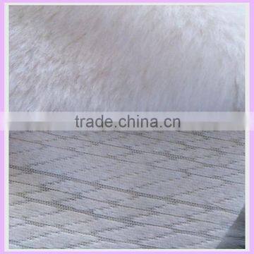 acrylic 25mm soft Vonnel plush fabric white color/velboa fabric wholesale lining fabric for chair China manufacturer