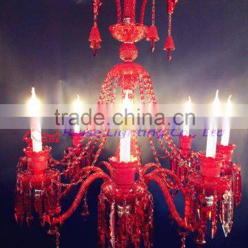 Royal red crystal chandelier light , hotel modern chandelier lighting