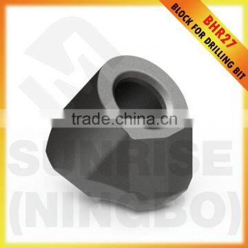BHR27 Foundation drilling construction tools bit block tool cutter pick holder for 22mm conical rotary shank teeth