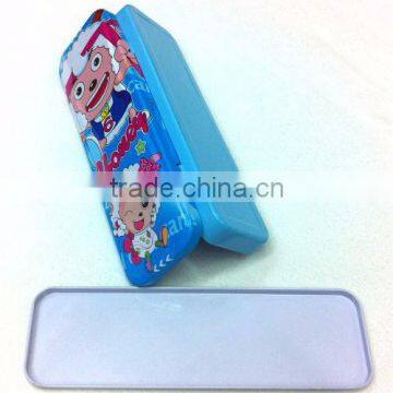 Students Tinplate Two Layers Cartoon Characters Printing Pencil Case photo-6