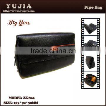 Guangzhou yujia genuine leather smoking pipe bag tobacco ZE-804