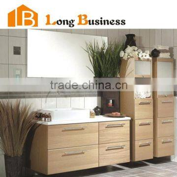 LB-JX2028 Ash veneer unfinished wood bathroom vanity wall cabinet