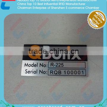 Custom Size Metal Card With Serial Number