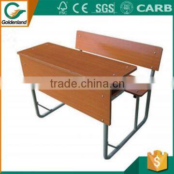 Secondary school double seat desk and chair