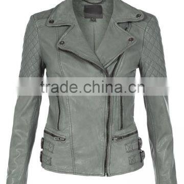 New style European style women leather jacket 2016