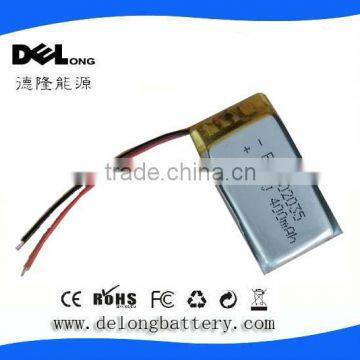 3.7v rechargeable 602035 400mah lipo battery