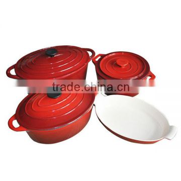 enamel cast iron cookware set