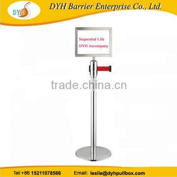 Steel Sign Top for Queue Pole Vertical Sign Board Exhibition Display Barrier photo-2